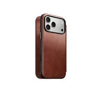 Etui Portefeuille pour iPhone 17 Pro Max MagSafe en Cuir Horween Série Modern Marron