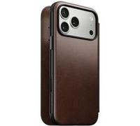Étui Portefeuille pour iPhone 17 Pro Max MagSafe en Cuir Horween Série Modern Nomad Marron foncé Marron foncé