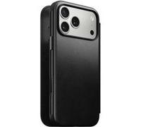 Étui Portefeuille pour iPhone 17 Pro Max MagSafe en Cuir Horween Série Modern Nomad Noir Noir