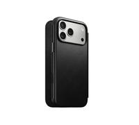 Etui Portefeuille pour iPhone 17 Pro Max MagSafe en Cuir Série Modern Noir