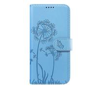 Étui Portefeuille pour iPhone 17 Pro Premium Design Fleurs Papillon Zanaé Bleu clair
