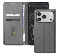 Etui Portefeuille pour iPhone 17 Pro Série Chesterfield avec Fonction Support Gris