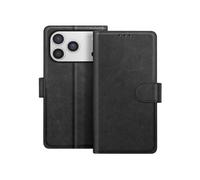 Étui Portefeuille pour iPhone 17 Pro Série Chesterfield avec Fonction Support Noir