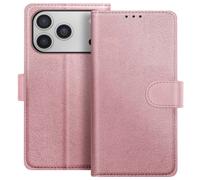 Étui Portefeuille pour iPhone 17 Pro Série Chesterfield, Support Rose