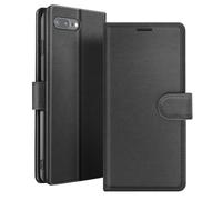 Étui Portefeuille pour iPhone 8 Plus / 7 Plus Support et Languette Magnétique Noir