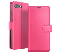 Étui Portefeuille pour iPhone 8 Plus / 7 Plus Support et Languette Magnétique Fuchsia