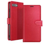 Zanaé Étui Portefeuille pour iPhone 8 Plus / 7 Plus – Support et Languette Magnétique – Rouge