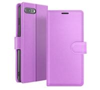 Étui Portefeuille pour iPhone 8 Plus / 7 Plus Support et Languette Magnétique Violet