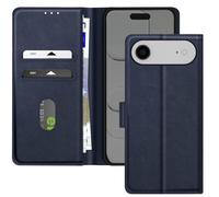 Etui Portefeuille pour iPhone Air Série Chesterfield avec Fonction Support Bleu nuit