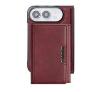 Étui Portefeuille pour iPhone Duo Détachable Compatible MagSafe Bordeaux