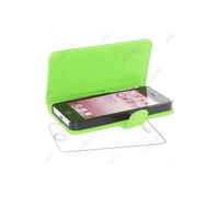 Etui Portefeuille pour iPhone SE 5S 5 PU Cuir Porte-Cartes Support Stand, Vert