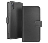 Étui Portefeuille pour iPhone XR avec Fonction Support et Languette Magnétique Zanaé Noir