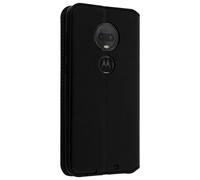 Etui Portefeuille pour Motorola Moto G7 Plus Clapet Magnétique avec Support Noir