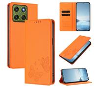 Étui portefeuille pour Motorola Edge 70 5G en cuir PU et TPU magnétique à rabat avec blocage RFID, 2 emplacements pour cartes et poche pour espèces, antichoc, fonction béquille, papillon gaufré