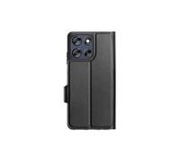 Etui Portefeuille pour Motorola G56 Série Oslo Pro avec Fonction Support Noir
