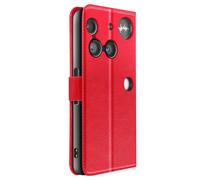 Étui Portefeuille pour Nothing Phone 3 avec Dragonne et Fonction Support Mayaxess Rouge