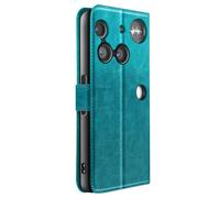 Étui Portefeuille pour Nothing Phone 3, Dragonne et Support, Turquoise