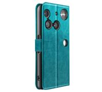 Étui Portefeuille pour Nothing Phone 3 avec Dragonne et Fonction Support Mayaxess Turquoise