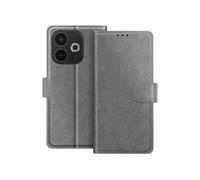 Étui Portefeuille pour Oppo A5 Pro Série Chesterfield, Support,Gris