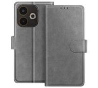 Étui Portefeuille pour Oppo A5 Pro Série Chesterfield, Support,Gris