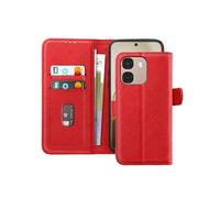 Etui portefeuille pour Oppo A6x avec Porte-Cartes et Support Rouge