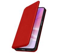 Etui Portefeuille pour Oppo A77 Clapet Magnétique avec Support Rouge