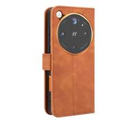 Étui Portefeuille pour Oppo Find X9 Ultra Effet Cuir de Velours, Support, Marron