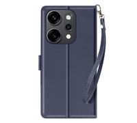 Étui Portefeuille pour Oppo Reno 14 / 14F / 14 FS avec Dragonne Bleu nuit