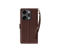 Étui Portefeuille pour Oppo Reno 14 / 14F / 14 FS avec Dragonne Marron