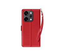 Avizar Étui Portefeuille pour Oppo Reno 14 / 14F / 14 FS avec Dragonne Rouge
