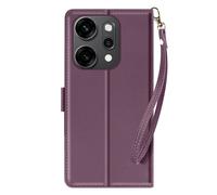 Étui Portefeuille pour Oppo Reno 14 / 14F / 14 FS avec Dragonne Violet foncé