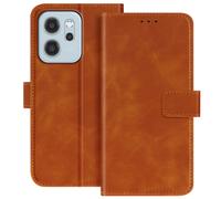 Étui Portefeuille pour Oppo Reno 14 avec Rabat Aimanté et Fonction Support Marron