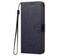 Etui Portefeuille Oppo Reno 16F / 16 FS - Dragonne, Support Pliable, Bleu Nuit