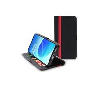 ebestStar - Coque pour Oppo Reno6 5G, Etui Portefeuille Protection, Housse Pochette PU Cuir Porte Carte, Noir/Rouge