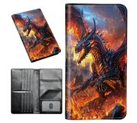 Étui portefeuille pour passeport avec blocage RFID avec porte-cartes de visite, organiseur de documents de voyage pour grande capacité, portefeuille pour femmes, hommes, famille, papillon artistique