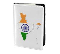 Étui portefeuille pour passeport avec drapeau de l'Inde, pour cartes et documents