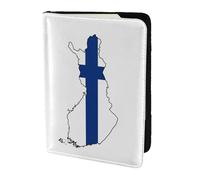 Étui portefeuille pour passeport avec drapeau finlandais pour cartes et documents