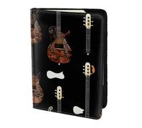 Étui portefeuille pour passeport avec impression de guitare artistique pour cartes et documents