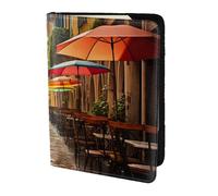 Étui portefeuille pour passeport avec impression de rue italienne pour cartes et documents