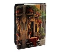 Étui portefeuille pour passeport avec impression italienne Old Street pour cartes et documents, Noir , Taille unique