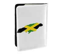 Étui portefeuille pour passeport avec imprimé carte du drapeau de la Jamaïque pour cartes et documents, Noir , Taille unique