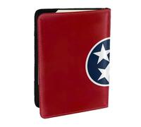 Étui portefeuille pour passeport avec imprimé drapeau du Tennessee pour cartes et documents, Noir , Taille unique