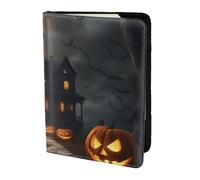 Étui portefeuille pour passeport avec imprimé horreur d'Halloween pour cartes et documents