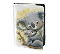 Étui portefeuille pour passeport avec imprimé maman et bébé koala mignon pour cartes et documents