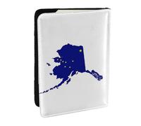 Étui portefeuille pour passeport, carte de l'État de l'Alaska, pour cartes et documents, Noir , Taille unique