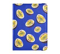 Étui portefeuille pour passeport et carte de vaccin - Motif fruits de la passion - Pour homme et femme - Étanche