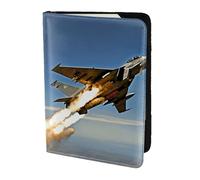 Étui portefeuille pour passeport imprimé avions de chasse pour cartes et documents