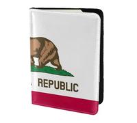 Étui portefeuille pour passeport imprimé drapeau de l'État de Californie pour cartes et documents
