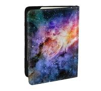 Étui portefeuille pour passeport imprimé galaxie dans l'univers pour voyage, organiseur de voyage pour cartes de crédit, Noir , Taille unique
