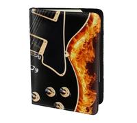 Étui portefeuille pour passeport imprimé guitare électrique pour cartes et documents